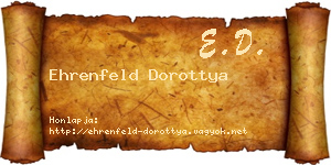 Ehrenfeld Dorottya névjegykártya